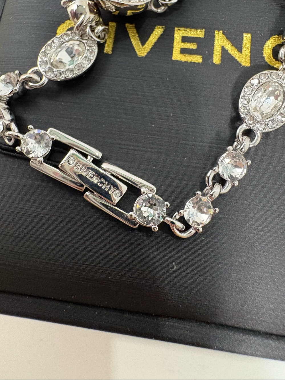 Givenchy Silver Crystal Link Bracelet - Picture 10 of 12